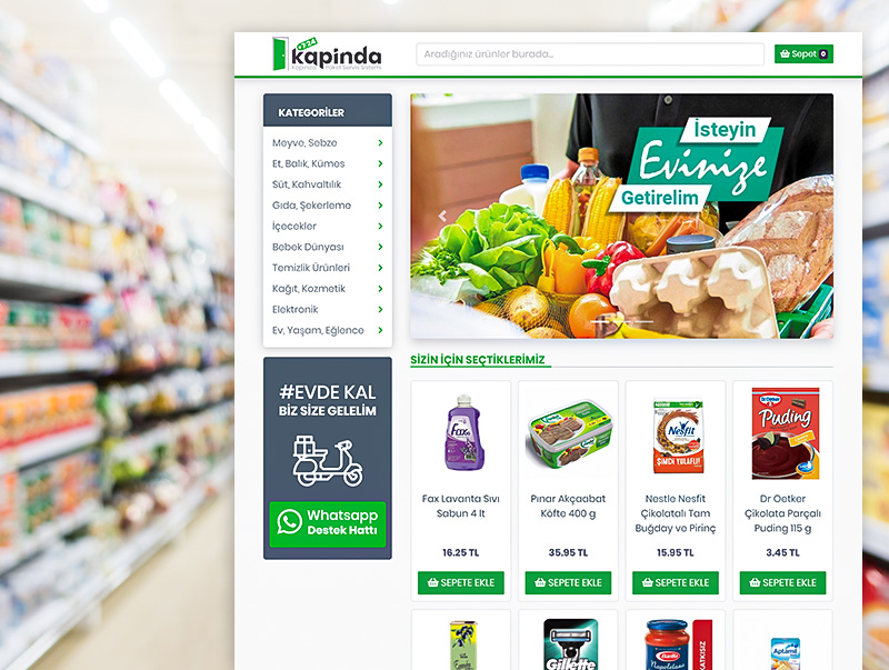 724kapinda Kolay Panel E-Market Web Sitesi